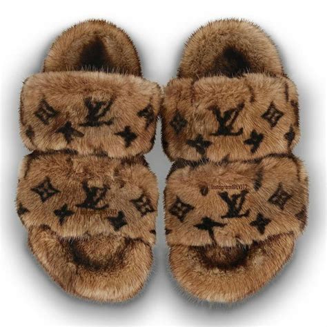 louis vuitton slippers mens price|louis vuitton monogram fur slippers.